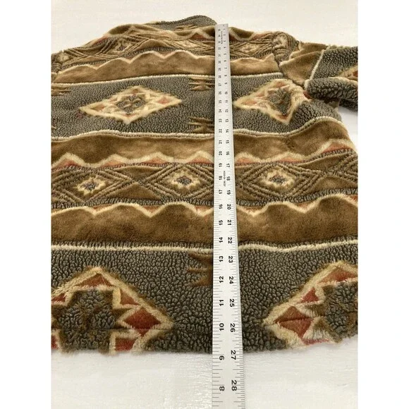 Vintage Woolrich Women’s L Brown Aztec Fleece Southwest Full Zip Jacket